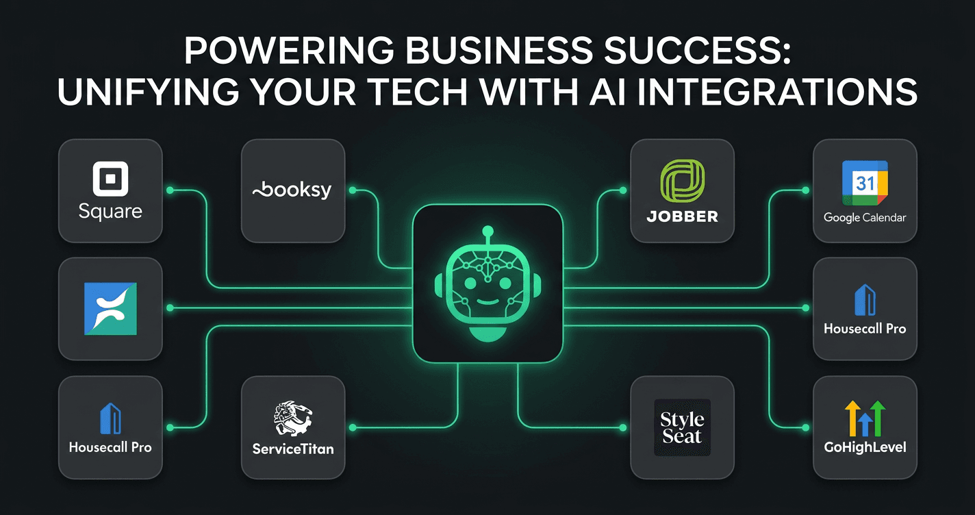 How Your AI Receptionist Connects to Every Tool You Already Use (Square, Booksy, Jobber, and More)